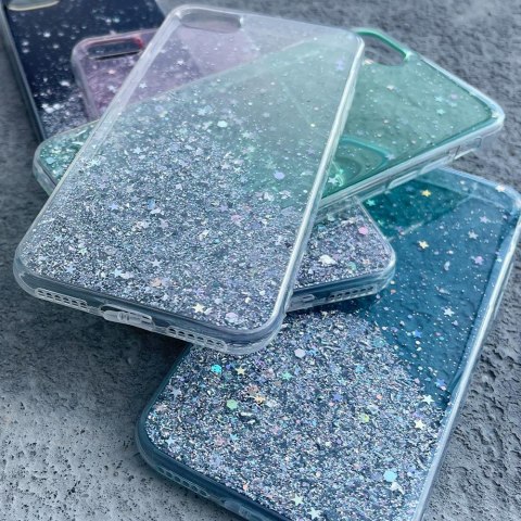 Błyszczące etui pokrowiec z brokatem Samsung Galaxy A42 5G Star Glitter czarny Błyszczące etui pokrowiec z brokatem Samsung Galaxy A42 5G Star Glitter czarny