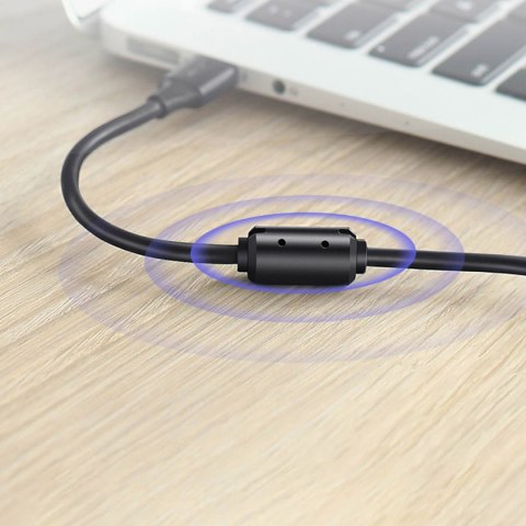 Długi kabel przewód do drukarki USB-A - USB-B 480Mb/s 5m czarny Długi kabel przewód do drukarki USB-A - USB-B 480Mb/s 5m czarny
