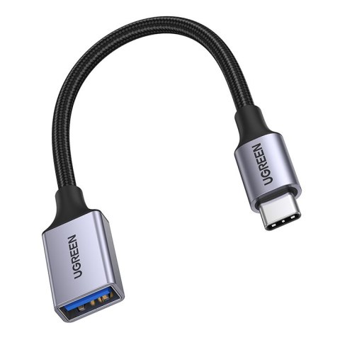 Przejściówka adapter z kabla przewodu USB na USB-C OTG 15cm czarny Przejściówka adapter z kabla przewodu USB na USB-C OTG 15cm czarny