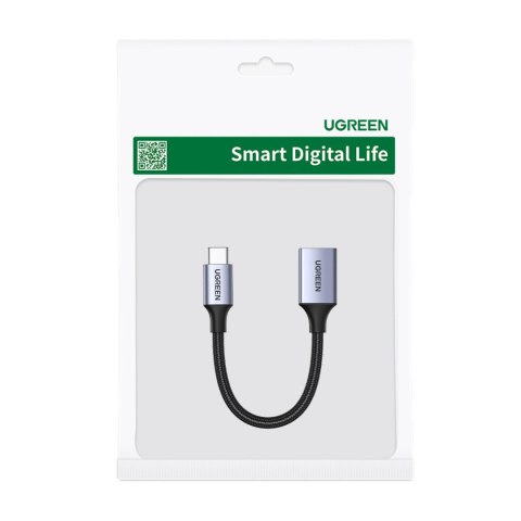 Przejściówka adapter z kabla przewodu USB na USB-C OTG 15cm czarny Przejściówka adapter z kabla przewodu USB na USB-C OTG 15cm czarny