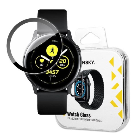 Hybrydowe szkło ochronne do Samsung Galaxy Watch Active czarny Hybrydowe szkło ochronne do Samsung Galaxy Watch Active czarny