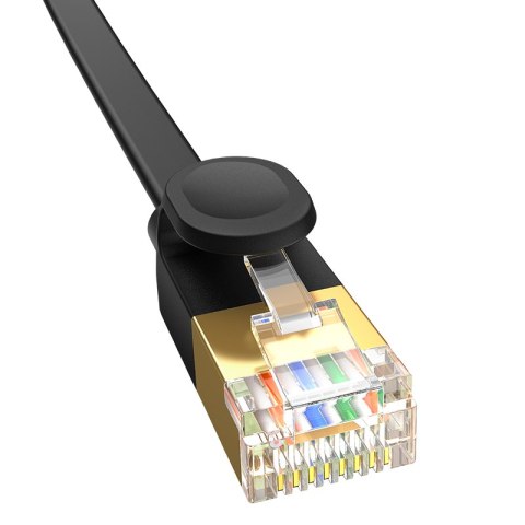 Szybki cienki kabel sieciowy RJ45 cat. 7 10Gbps 2m czarny Szybki cienki kabel sieciowy RJ45 cat. 7 10Gbps 2m czarny