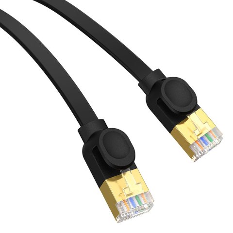Szybki cienki kabel sieciowy RJ45 cat. 7 10Gbps 2m czarny Szybki cienki kabel sieciowy RJ45 cat. 7 10Gbps 2m czarny