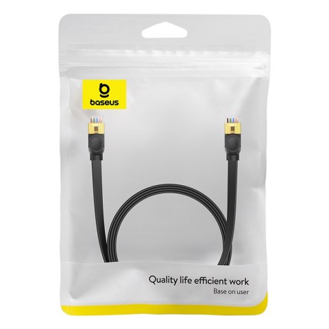 Szybki cienki kabel sieciowy RJ45 cat. 7 10Gbps 2m czarny Szybki cienki kabel sieciowy RJ45 cat. 7 10Gbps 2m czarny