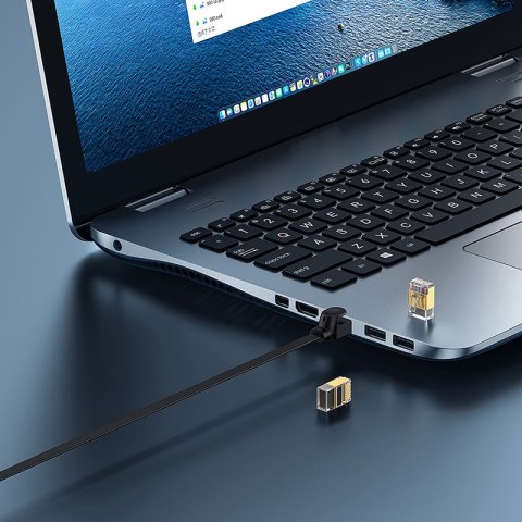 Szybki cienki kabel sieciowy RJ45 cat. 7 10Gbps 2m czarny Szybki cienki kabel sieciowy RJ45 cat. 7 10Gbps 2m czarny