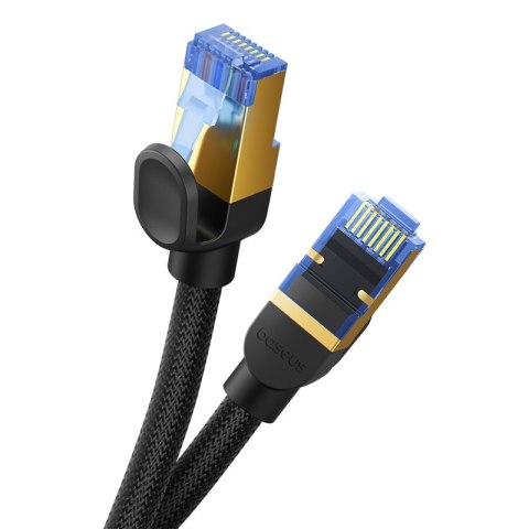 Szybki kabel sieciowy LAN RJ45 cat.7 10Gbps plecionka 0.5m czarny Szybki kabel sieciowy LAN RJ45 cat.7 10Gbps plecionka 0.5m czarny