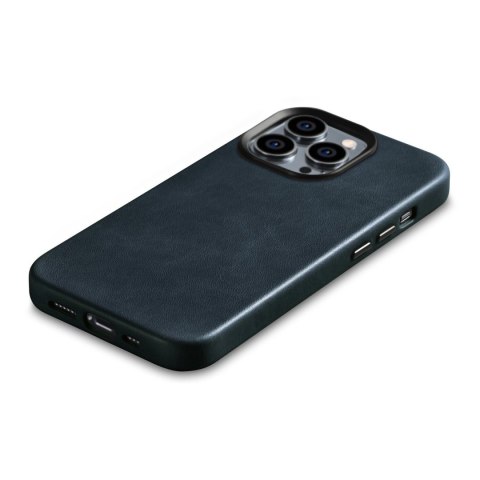 Skórzane etui iPhone 14 Pro Max magnetyczne z MagSafe Oil Wax Premium Leather Case granatowy Skórzane etui iPhone 14 Pro Max magnetyczne z MagSafe Oil Wax Premium Leather Case granatowy