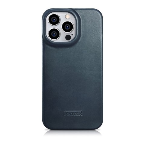 Skórzane etui iPhone 14 Pro Max z klapką magnetyczne MagSafe CE Oil Wax Premium Leather granatowy Skórzane etui iPhone 14 Pro Max z klapką magnetyczne MagSafe CE Oil Wax Premium Leather granatowy