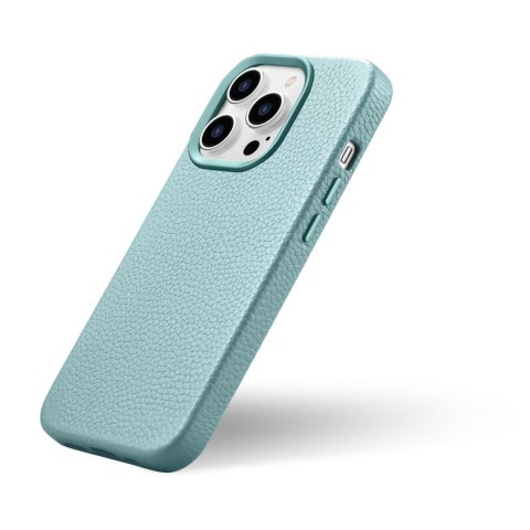 Skórzane etui iPhone 14 Pro magnetyczne z MagSafe Litchi Premium Leather Case zielony Skórzane etui iPhone 14 Pro magnetyczne z MagSafe Litchi Premium Leather Case zielony