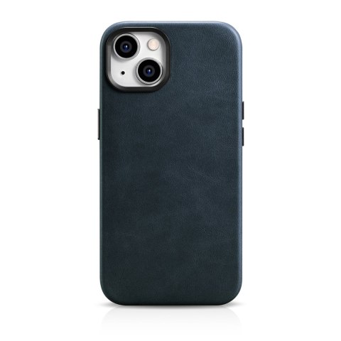 Skórzane etui iPhone 14 magnetyczne z MagSafe Oil Wax Premium Leather Case granatowy Skórzane etui iPhone 14 magnetyczne z MagSafe Oil Wax Premium Leather Case granatowy