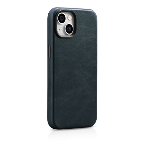 Skórzane etui iPhone 14 magnetyczne z MagSafe Oil Wax Premium Leather Case granatowy Skórzane etui iPhone 14 magnetyczne z MagSafe Oil Wax Premium Leather Case granatowy