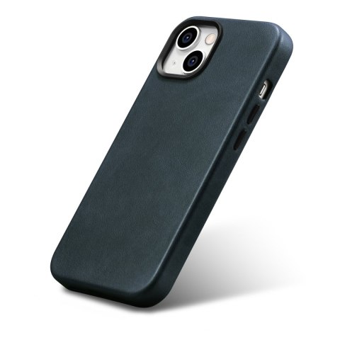 Skórzane etui iPhone 14 magnetyczne z MagSafe Oil Wax Premium Leather Case granatowy Skórzane etui iPhone 14 magnetyczne z MagSafe Oil Wax Premium Leather Case granatowy