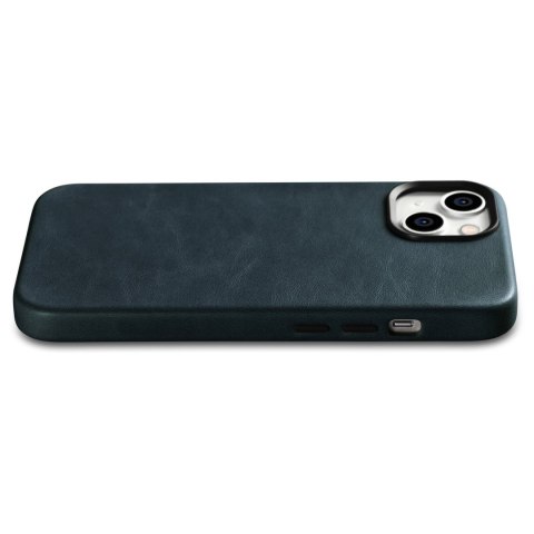 Skórzane etui iPhone 14 magnetyczne z MagSafe Oil Wax Premium Leather Case granatowy Skórzane etui iPhone 14 magnetyczne z MagSafe Oil Wax Premium Leather Case granatowy