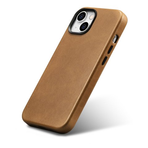 Skórzane etui iPhone 14 magnetyczne z MagSafe Oil Wax Premium Leather Case jasny brąz Skórzane etui iPhone 14 magnetyczne z MagSafe Oil Wax Premium Leather Case jasny brąz