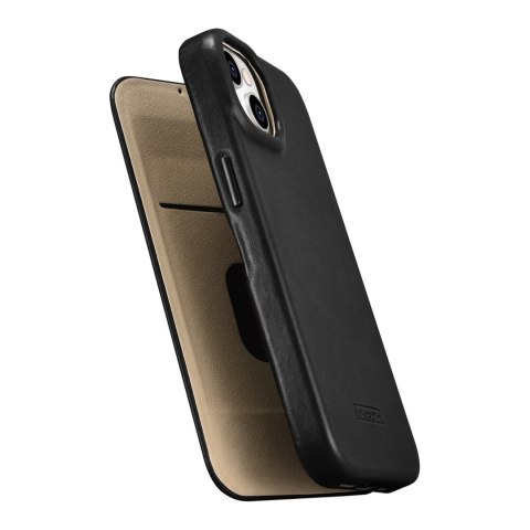 Skórzane etui iPhone 14 z klapką magnetyczne MagSafe CE Oil Wax Premium Leather czarny Skórzane etui iPhone 14 z klapką magnetyczne MagSafe CE Oil Wax Premium Leather czarny