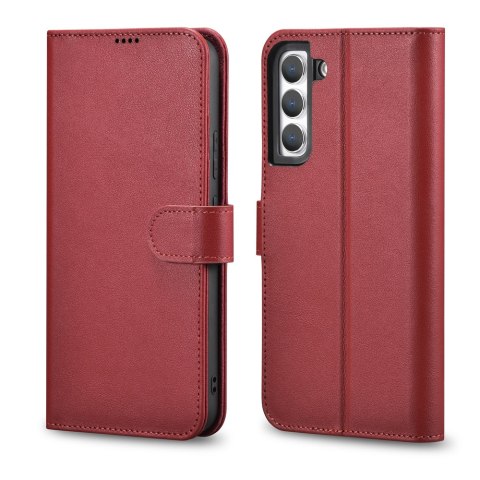 Skórzane etui portfel do Galaxy S22+ Leather Wallet Case bordowy Skórzane etui portfel do Galaxy S22+ Leather Wallet Case bordowy