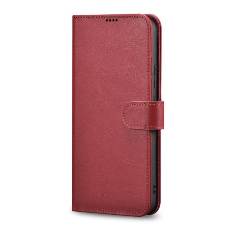 Skórzane etui portfel do Galaxy S22+ Leather Wallet Case bordowy Skórzane etui portfel do Galaxy S22+ Leather Wallet Case bordowy