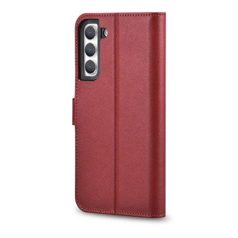 Skórzane etui portfel do Galaxy S22+ Leather Wallet Case bordowy Skórzane etui portfel do Galaxy S22+ Leather Wallet Case bordowy