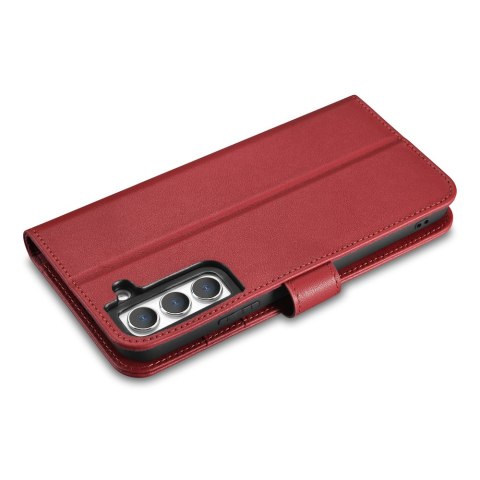 Skórzane etui portfel do Galaxy S22+ Leather Wallet Case bordowy Skórzane etui portfel do Galaxy S22+ Leather Wallet Case bordowy