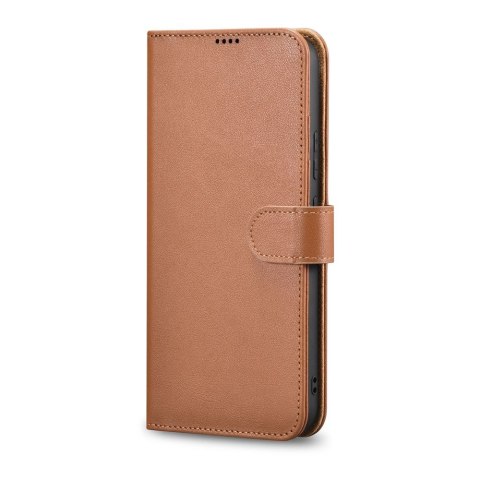 Skórzane etui portfel do Galaxy S22+ Leather Wallet Case brązowy Skórzane etui portfel do Galaxy S22+ Leather Wallet Case brązowy
