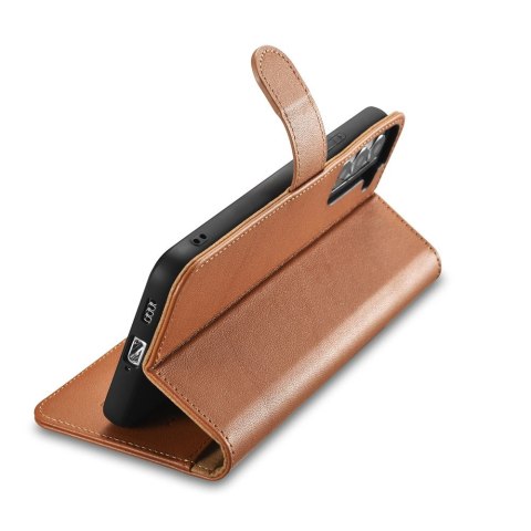Skórzane etui portfel do Galaxy S22+ Leather Wallet Case brązowy Skórzane etui portfel do Galaxy S22+ Leather Wallet Case brązowy