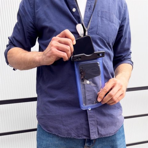 Wodoodporne etui torebka na telefon 6.7'' ze smyczą przezroczysty Wodoodporne etui torebka na telefon 6.7'' ze smyczą przezroczysty