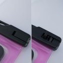 Wodoodporne etui torebka na telefon 6.7'' ze smyczą różowy