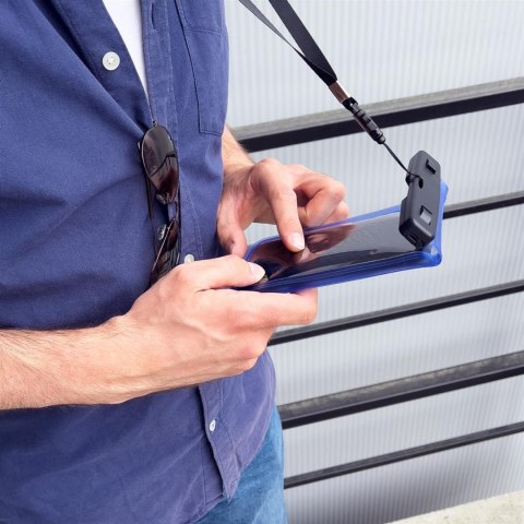 Wodoodporne etui torebka na telefon 6.7'' ze smyczą różowy Wodoodporne etui torebka na telefon 6.7'' ze smyczą różowy
