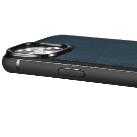 Etui pokryte naturalną skórą do iPhone 14 Pro Leather Oil Wax granatowy Etui pokryte naturalną skórą do iPhone 14 Pro Leather Oil Wax granatowy