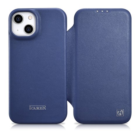 Skórzane etui iPhone 14 z klapką magnetyczne MagSafe CE Premium Leather granatowy Skórzane etui iPhone 14 z klapką magnetyczne MagSafe CE Premium Leather granatowy