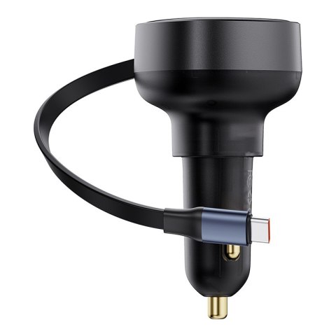 Ładowarka samochodowa Enjoyment Pro ze zwijanym kablem USB-C 60W czarna Ładowarka samochodowa Enjoyment Pro ze zwijanym kablem USB-C 60W czarna