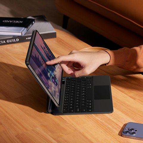 Etui magnetyczne + klawiatura bezprzewodowa z touchpadem iPad Pro 11'' / iPad Air 4/5 10.9" szary Etui magnetyczne + klawiatura bezprzewodowa z touchpadem iPad Pro 11'' / iPad Air 4/5 10.9" szary