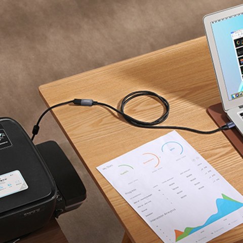 Wytrzymały przedłużacz kabla przewodu USB 3.0 5Gb/s 0.5m szary Wytrzymały przedłużacz kabla przewodu USB 3.0 5Gb/s 0.5m szary
