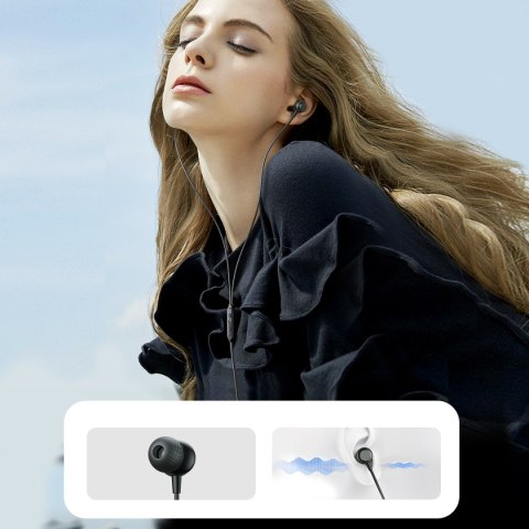 Zestaw słuchawkowy słuchawki douszne USB-C JR-EC06 szare Zestaw słuchawkowy słuchawki douszne USB-C JR-EC06 szare