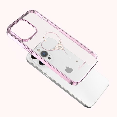 Etui do telefonu iPhone 14 Pro Max ozdobione kryształami Wish Series różowe Etui do telefonu iPhone 14 Pro Max ozdobione kryształami Wish Series różowe