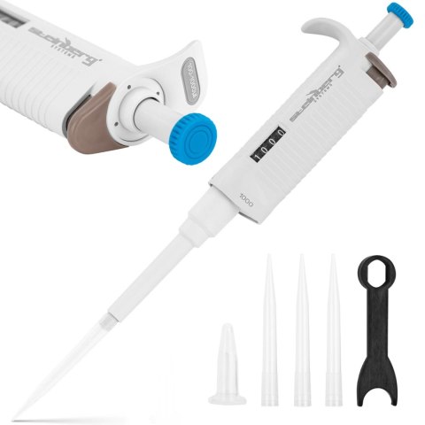 Pipeta laboratoryjna jednokanałowa 0.1-1 ml Pipeta laboratoryjna jednokanałowa 0.1-1 ml