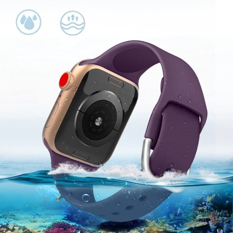 Silikonowy pasek do zegarka Apple Watch Ultra 2-9/SE 42/44/45/49mm Silicone Strap APS czarny Silikonowy pasek do zegarka Apple Watch Ultra 2-9/SE 42/44/45/49mm Silicone Strap APS czarny