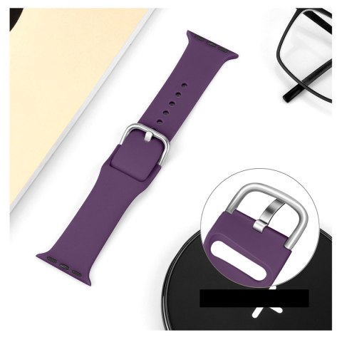 Silikonowy pasek do zegarka Apple Watch Ultra 2-9/SE 42/44/45/49mm Silicone Strap APS czarny Silikonowy pasek do zegarka Apple Watch Ultra 2-9/SE 42/44/45/49mm Silicone Strap APS czarny