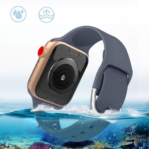 Silikonowy pasek do zegarka Apple Watch Ultra 2-9/SE 42/44/45/49mm Silicone Strap APS czarny Silikonowy pasek do zegarka Apple Watch Ultra 2-9/SE 42/44/45/49mm Silicone Strap APS czarny