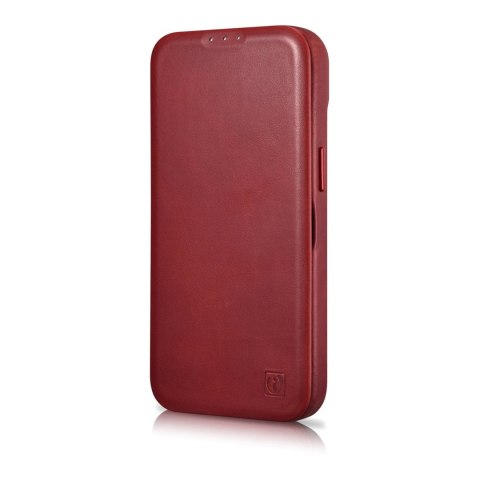 Skórzane etui iPhone 14 Pro Max z klapką magnetyczne MagSafe CE Oil Wax Premium Leather bordowy Skórzane etui iPhone 14 Pro Max z klapką magnetyczne MagSafe CE Oil Wax Premium Leather bordowy