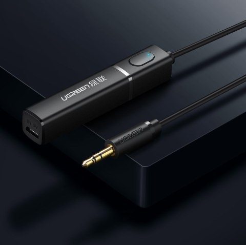 Transmiter Bluetooth 5.0 bezprzewodowy adapter audio 3.5 mm mini jack czarny Transmiter Bluetooth 5.0 bezprzewodowy adapter audio 3.5 mm mini jack czarny