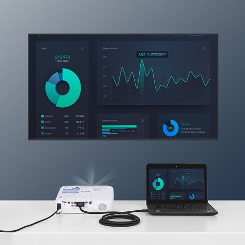 Kabel przewód DisplayPort - DVI 2m pozłacane wtyki czarny Kabel przewód DisplayPort - DVI 2m pozłacane wtyki czarny