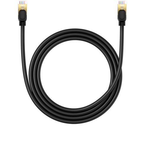 Szybki kabel przewód sieciowy LAN Ethernet RJ-45 cat.8 40Gbps okrągły 1.5m czarny Szybki kabel przewód sieciowy LAN Ethernet RJ-45 cat.8 40Gbps okrągły 1.5m czarny