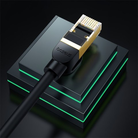 Szybki kabel przewód sieciowy LAN Ethernet RJ-45 cat.8 40Gbps okrągły 1.5m czarny Szybki kabel przewód sieciowy LAN Ethernet RJ-45 cat.8 40Gbps okrągły 1.5m czarny