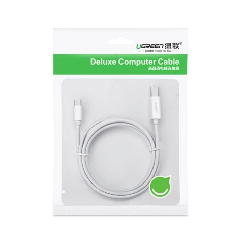 Kabel przewód do drukarki USB-C - USB-B 480Mb/s 1m biały Kabel przewód do drukarki USB-C - USB-B 480Mb/s 1m biały