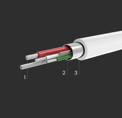 Kabel przewód do drukarki USB-C - USB-B 480Mb/s 1m biały Kabel przewód do drukarki USB-C - USB-B 480Mb/s 1m biały