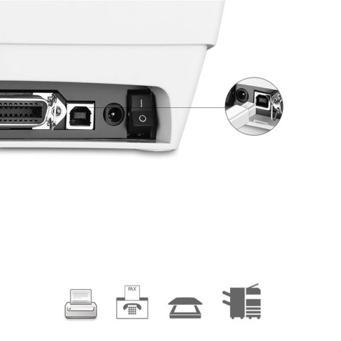 Kabel przewód do drukarki USB-C - USB-B 480Mb/s 1m biały Kabel przewód do drukarki USB-C - USB-B 480Mb/s 1m biały