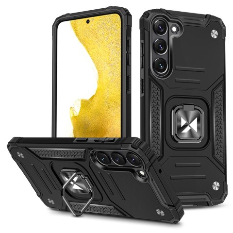 Etui pancerny pokrowiec do Samsung Galaxy S23+ uchwyt magnetyczny Ring Armor czarny Etui pancerny pokrowiec do Samsung Galaxy S23+ uchwyt magnetyczny Ring Armor czarny
