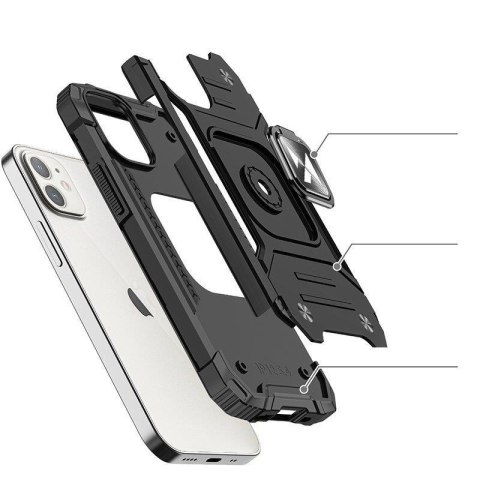 Etui pancerny pokrowiec do iPhone 14 Plus uchwyt magnetyczny Ring Armor czarny Etui pancerny pokrowiec do iPhone 14 Plus uchwyt magnetyczny Ring Armor czarny