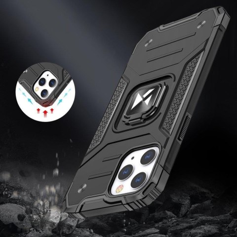 Etui pancerny pokrowiec do iPhone 14 Pro Max uchwyt magnetyczny Ring Armor niebieski Etui pancerny pokrowiec do iPhone 14 Pro Max uchwyt magnetyczny Ring Armor niebieski